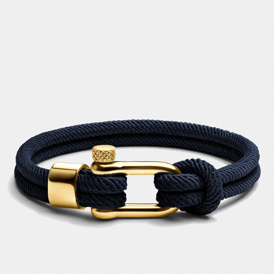 Bracelet Navy Blue Gold - Mettz Signature