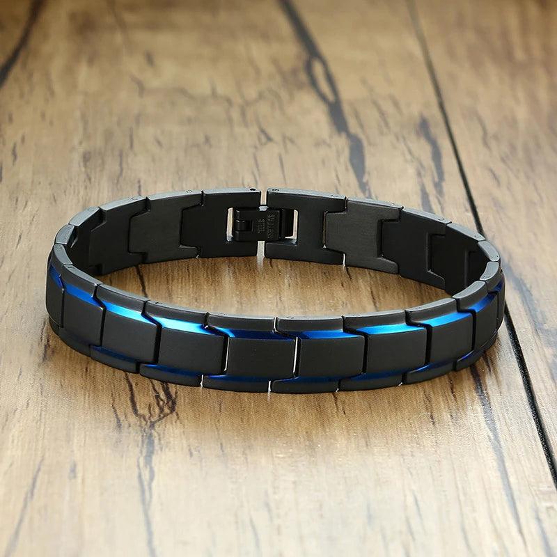 Juvence Men’s Stainless Steel 316L Bracelet with Magnetic Therapy - Mettz Signature