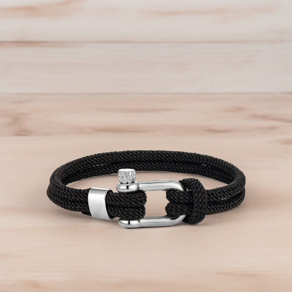Malibu Black Navy Rope Bracelet - Mettz Signature