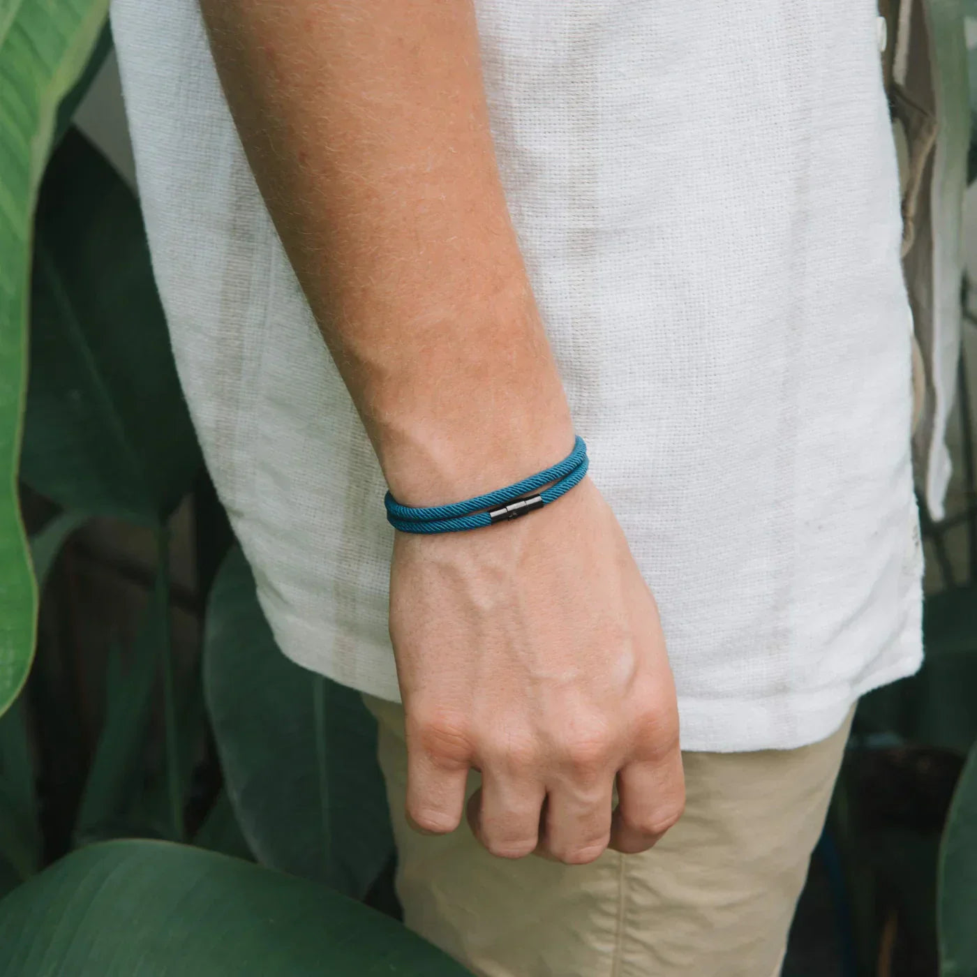 Milan Blue Wave Rope Bracelet - Mettz Signature