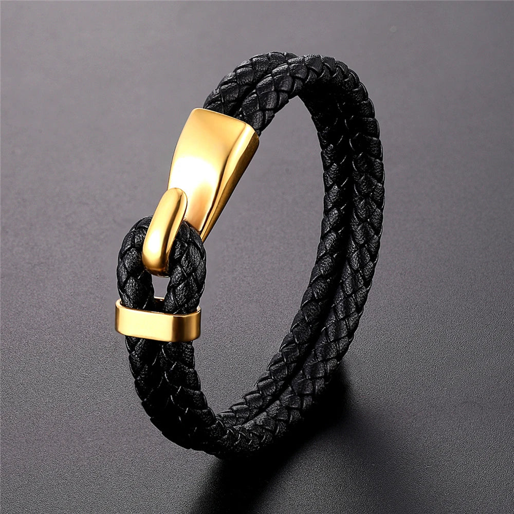 Mettz Leather Anchor Bracelet - Mettz Signature