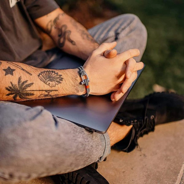 Strand Gray Nautical Rope Bracelet - Mettz Signature