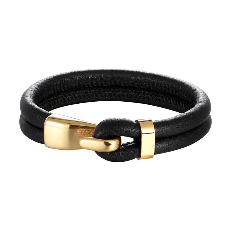 Mettz Leather Anchor Bracelet - Mettz Signature