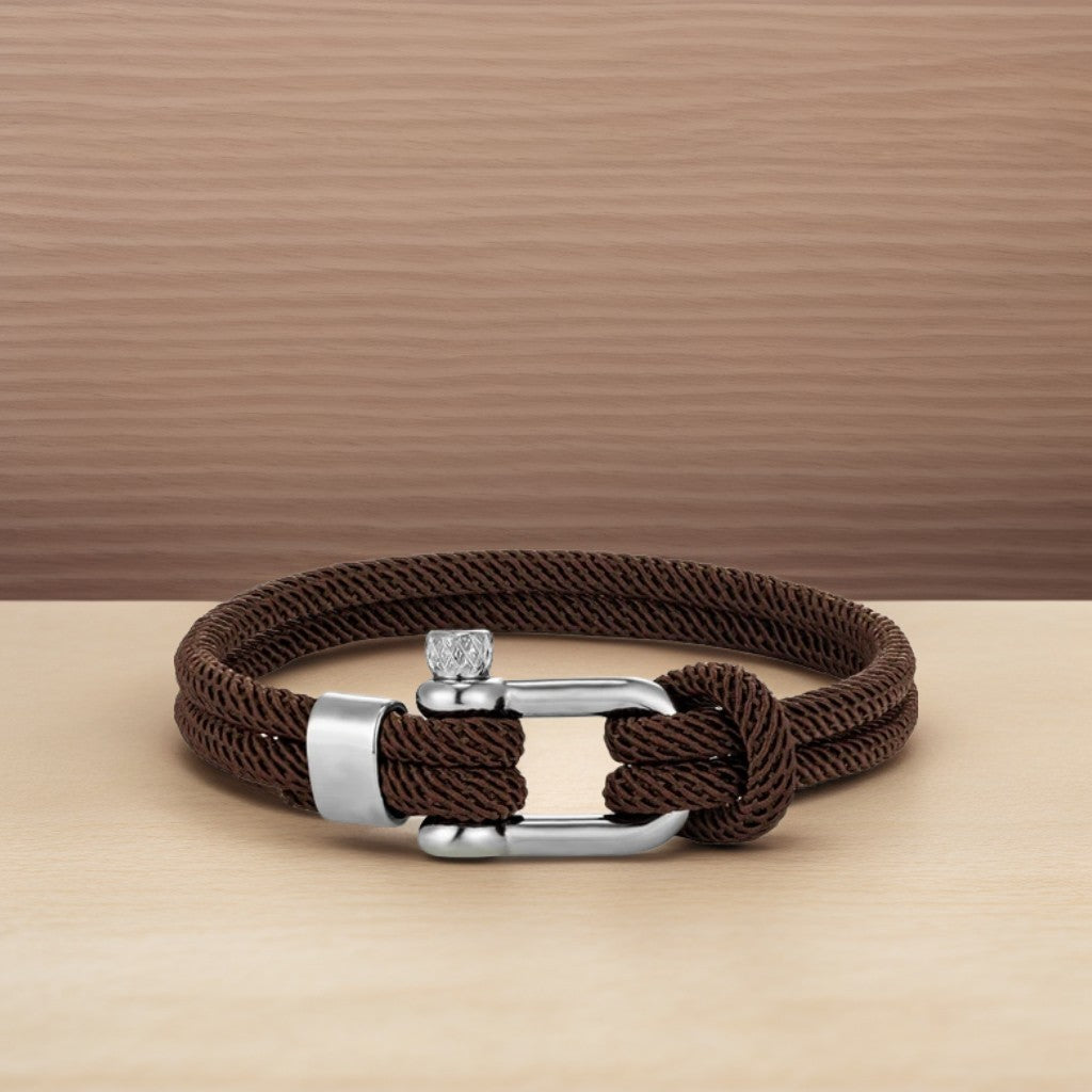 Malibu Navy and Brown Rope Bracelet - Mettz Signature