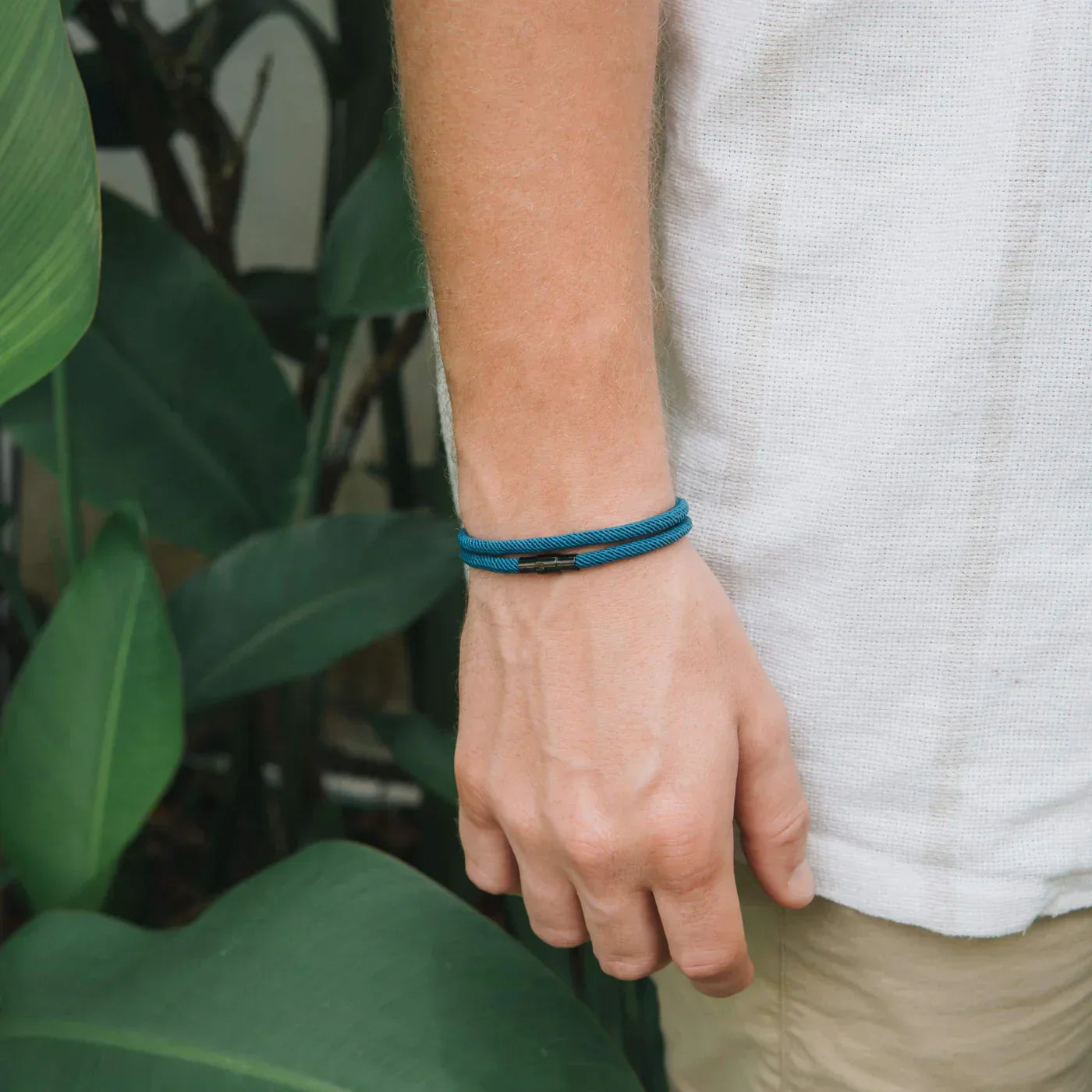 Milan Blue Wave Rope Bracelet - Mettz Signature