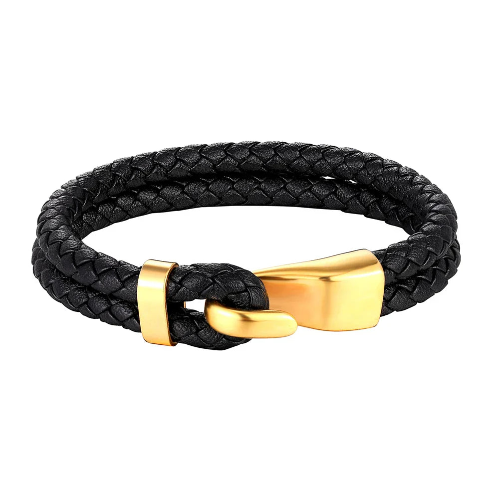 Mettz Leather Anchor Bracelet - Mettz Signature