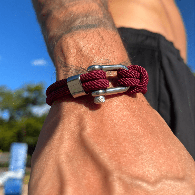 Malibu Navy and Wine rope Bracelet - Mettz Signature